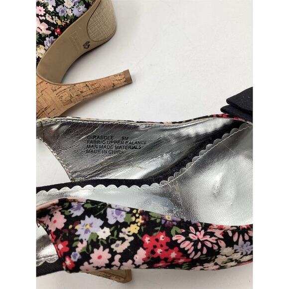 Rampage Girasole Floral Platform Slingback Heels Size 9 Multicolor - Picture 3 of 9